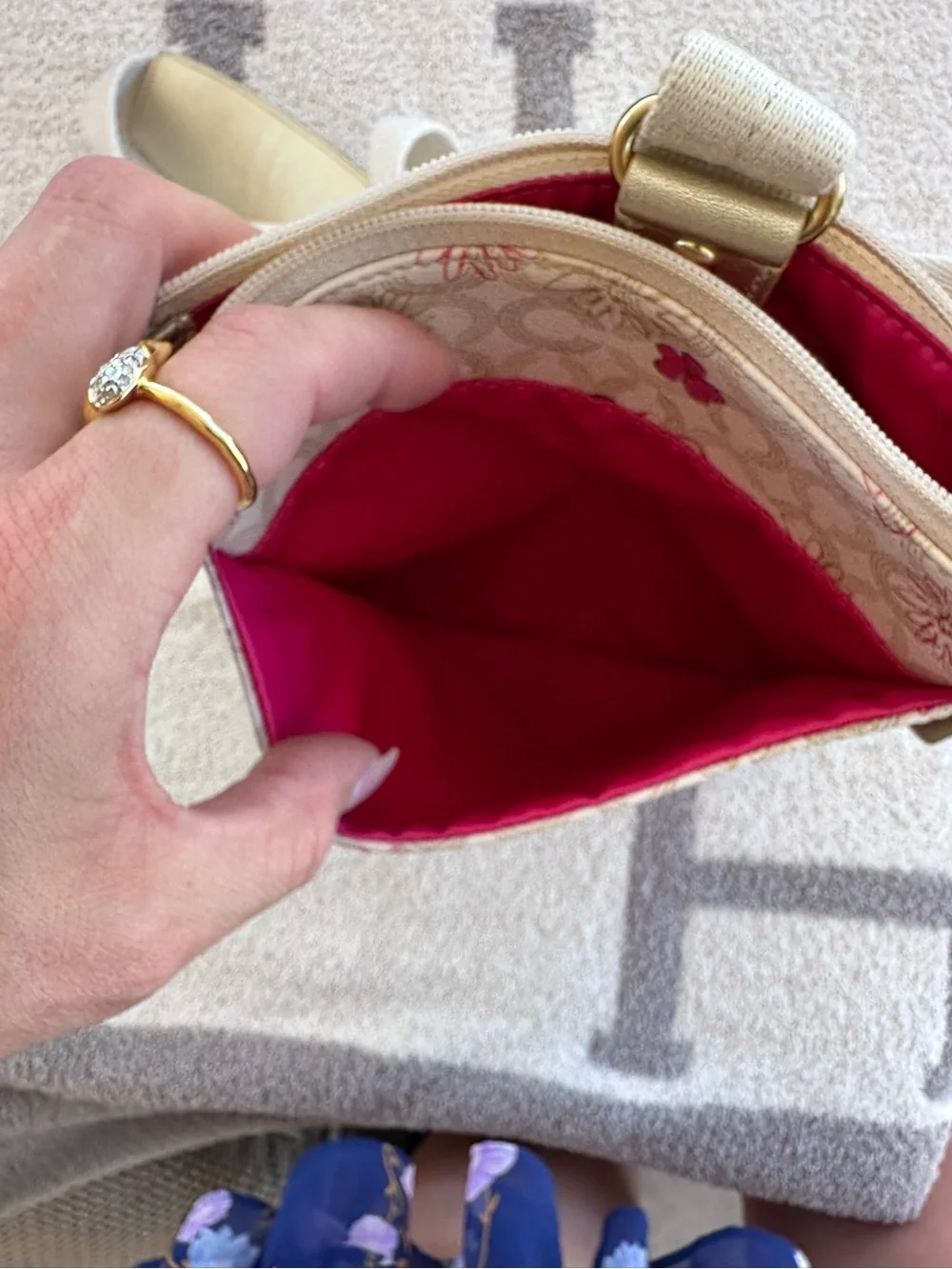Floral coach crossbody bag